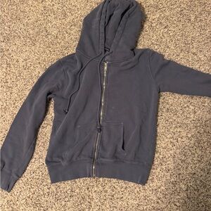 Dark blue brandy meville Zip-Up Hoodie